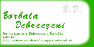 borbala debreczeni business card